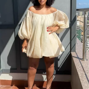 L-4XL Plus Size Clothes Dresses Women Robes Spring Autumn Loose Street Casual 3XL Big Size Office Lady Mini Dress Oversized - Image 14
