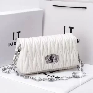 Women Bags Luxury Designer Purses and Handbags Rhinestone Chain Flap Crossbody Small Square Bag Casual Shoulder Messenger Bags - Image 1