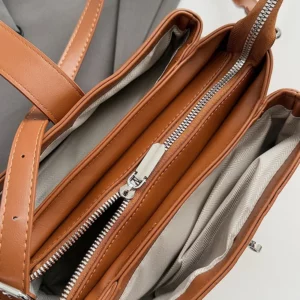 Branded Luxury Designer Shoulder Bags For Women Three Compartments Large Capacity Underarm Hobo Bag Quality Pure Color Handbags - Image 2