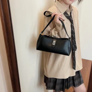Branded Luxury Designer Shoulder Bags For Women Three Compartments Large Capacity Underarm Hobo Bag Quality Pure Color Handbags - Image 6