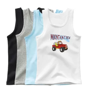 Boy Excavator Print Sleeveless T Shirt Children Construction Cars Tank Tops Boy&Girl Funny Gift Vest Present Boy Clothes - Image 3