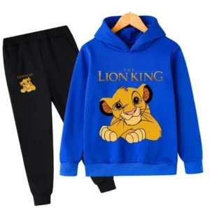 Children's The Lion Tracksuit Set, Hoodies, Top and Pants, Sportswear, Clothing for Boys and Girls, Clothing for Kids, 2 Pieces - Image 3