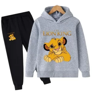 Children's The Lion Tracksuit Set, Hoodies, Top and Pants, Sportswear, Clothing for Boys and Girls, Clothing for Kids, 2 Pieces - Image 4
