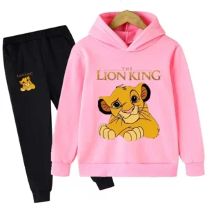 Children's The Lion Tracksuit Set, Hoodies, Top and Pants, Sportswear, Clothing for Boys and Girls, Clothing for Kids, 2 Pieces - Image 5