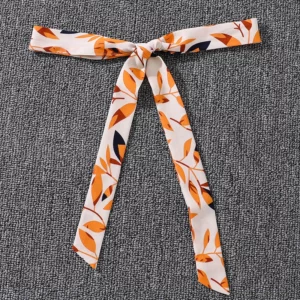 Children Casual Vacation Suits Orange Long-Sleeved Top & Printed Dress Stylish Girls Suits Vacation Holiday Clothes Kids Outfits - Image 7
