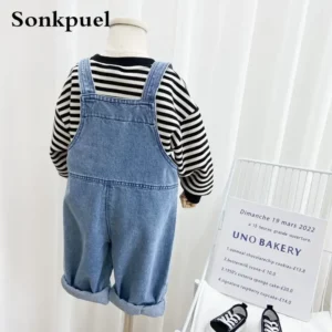 Children'S Overalls Pants Boys Fall Pants 2024 New Baby Trousers Spring and Autumn Jeans Girls Pants - Image 4