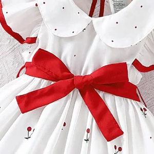 2025 Summer New Girls Infant Floral Print Dress Breathable Baby Princess Dress 0-3 Years Cool Short Sleeve Outfit - Image 6