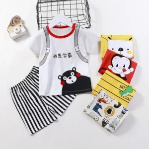 Kids Clothes Set Baby BoyGirl T-Shirt + Shorts Summer Clothing Cotton Cartoon Casual Boys Tracksuit Children Baby Clothes Set - Image 7