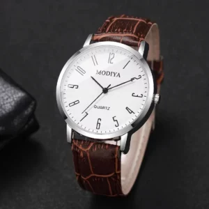 3PCS/Set Fashio Arabic Dial Men Business Watches Casual Leather Strap Quartz Wristwatches Reloj Hombre（Without Box） - Image 4