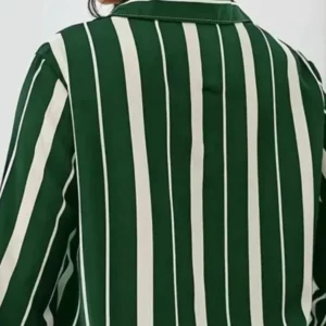 Plus Size Women Shirt 2025 New Women's Striped Printed Temperament Commuter Shirt Slim Women's Shirt Long Sleeve Streetwear Tops - Image 3