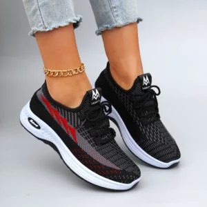 Spring and Autumn New Women's Casual Lace up Sports Shoes Comfortable, Breathable, Lightweight, Wear Resistant Sports and Leisur - Image 1
