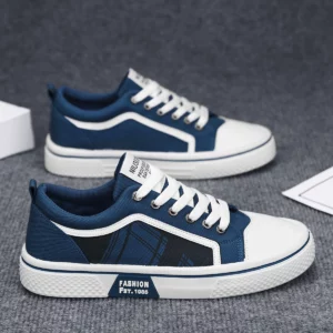 Men's casual sports outdoor hiking trendy fashion street comfortable Men's canvas shoes - Image 1