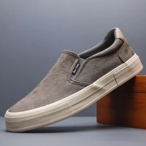 New Fashion Men Canvas Shoes Black Sneakers Men Canva Shoes Outdoor Walking Slip On Breathable Men Casual Sport Shoes SS25818 - Image 4