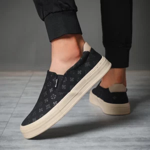 New Fashion Men Canvas Shoes Black Sneakers Men Canva Shoes Outdoor Walking Slip On Breathable Men Casual Sport Shoes SS25818 - Image 6
