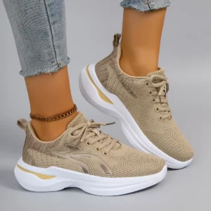 Spring and Autumn New Women's Casual Lace-Up Comfortable, Breathable, Lightweight and Wear-Resistant Sports Shoes - Image 4