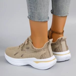 Spring and Autumn New Women's Casual Lace-Up Comfortable, Breathable, Lightweight and Wear-Resistant Sports Shoes - Image 3