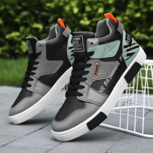 Men's Skateboarding Shoes 46 High Top Casual Sneakers Breathable Street Shoes Black Flats Shoes Walking Shoes Chaussure Homme - Image 3