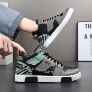 Men's Skateboarding Shoes 46 High Top Casual Sneakers Breathable Street Shoes Black Flats Shoes Walking Shoes Chaussure Homme - Image 8