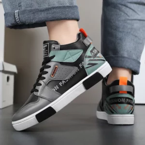 Men's Skateboarding Shoes 46 High Top Casual Sneakers Breathable Street Shoes Black Flats Shoes Walking Shoes Chaussure Homme - Image 5