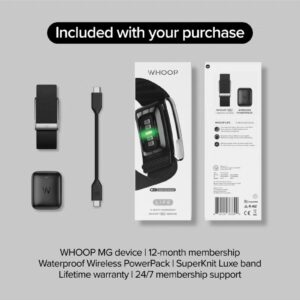 WHOOP Life – 12-Month Membership – 5.0/MG – Health & Fitness Tracker – Blood Pressure Insights, Activity Tracking – Medical-Grade ECG – 14+ Days Battery Life Onyx - Image 4