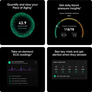 WHOOP Life – 12-Month Membership – 5.0/MG – Health & Fitness Tracker – Blood Pressure Insights, Activity Tracking – Medical-Grade ECG – 14+ Days Battery Life Onyx - Image 7