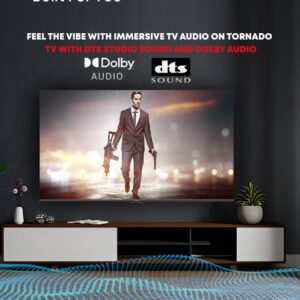 TORNADO 55 Inch 4K ULTRA HD Smart TV, Google TV with Hands Free Voice Control, Built-in Receiver, Dolby Vision Atmos, HDR 10+, Game Mode, Wide Colour Gamut, DTS HD, Google TV Android 55UA3400G Black - Image 3