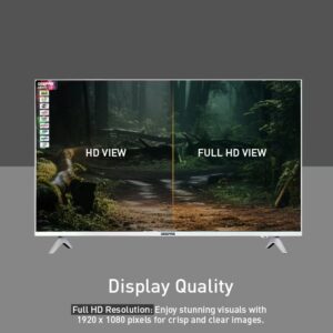 GEEPAS 43" Frameless HD Smart LED TV With Remote Control,HDMI & USB Ports, Head Phone Jack, PC Audio In,Wi-Fi, Android 14.0 with E-Share, YouTube, Netflix GLED4328SXHD Black - Image 4