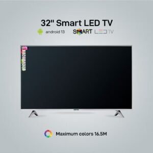 GEEPAS 32 Inch HD Smart LED TV With Remote Control, HDMI And USB Ports, Head Phone Jack, PC Audio In ,Wi-Fi, Android 14.0 With E-Share,YouTube Etc GLED3202SCHD Black - Image 3