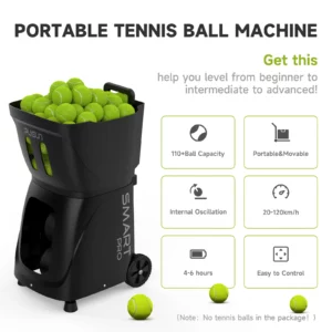 PUSUN PT-Smart Pro Tennis Ball Machine for Professional Training, Large Capacity, App&Remote Adjust Speed/Freq/Angle, DIY Train - Image 2