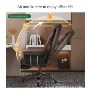 Warming Boss Chair Home Office Computer Chair Business Computer Sofa Chair Study Desk Chair Desk Chair Chair Reclining Seat - Image 3