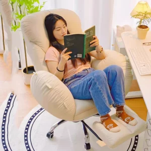 Computer Bedroom Office Chair Comfortable Recliner Backrest Wheels Office Chair Nordic Reading Makeup Mobilya Home Furniture - Image 3