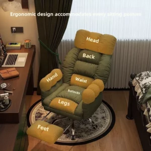 Luxury Lazy, Computer Chair, Home, Comfortable, Sedentary, Sofa Chair, Bedroom, Desk, Reclining, Leisure, Backrest Office Chair - Image 4