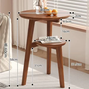 Modern Bedside Cabinets Coffee Table Solid Wood Side Table Movable Living Room Small Coffee Table Home Furniture New - Image 6