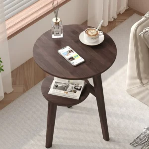 Modern Bedside Cabinets Coffee Table Solid Wood Side Table Movable Living Room Small Coffee Table Home Furniture New - Image 3