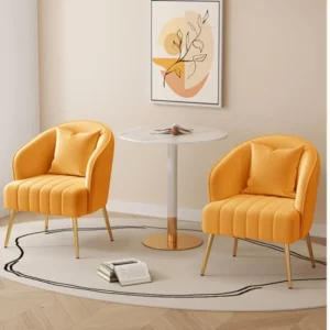 Nordic Lamb velvet Armchair INS Cream single sofa living room corner sofa reception Design Relax Backrest bedroom vanity chair - Image 4