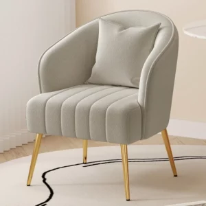 Nordic Lamb velvet Armchair INS Cream single sofa living room corner sofa reception Design Relax Backrest bedroom vanity chair - Image 6