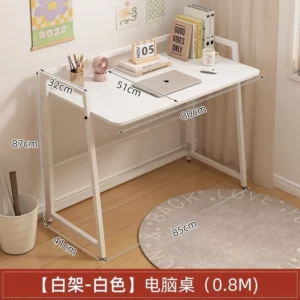 Folding computer desk Standing mobile simple workbench Home writing table Student office gaming Bedroom desk - Image 2