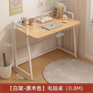 Folding computer desk Standing mobile simple workbench Home writing table Student office gaming Bedroom desk - Image 3