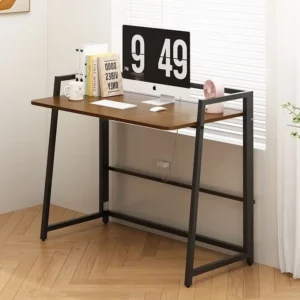 Folding computer desk Standing mobile simple workbench Home writing table Student office gaming Bedroom desk - Image 5