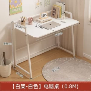 Folding computer desk Standing mobile simple workbench Home writing table Student office gaming Bedroom desk - Image 6