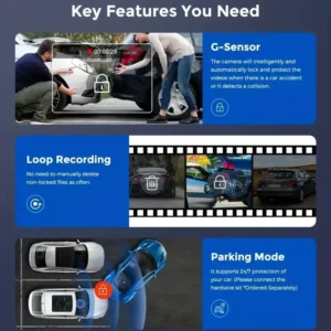 1080P Car Dvr WiFi APP 3/2Lens Dash Cam for Cars Camera for Vehicle Recorder Video Front and Rear Camera Night Vision Dashcam - Image 6