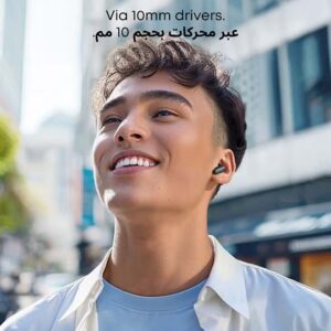 Soundcore R50i NC by Anker Noise Cancelling Earbuds, Strong and Smart Noise Cancelling, Powerful Bass, 45H Playtime, 2-in-1 Case and Phone Stand, IP54, Wireless Earbuds, Bluetooth 5.4, App Control Black - Image 5