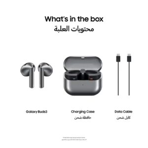 Samsung Galaxy Buds 3 Silver with Galaxy AI Powered Real-time Interpreter | 24-bit Hi-Fi Audio | Up to 36H Battery | IP57 Silver - Image 6