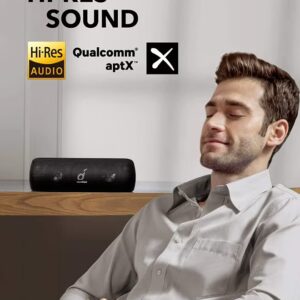 Soundcore Motion+ Bluetooth Speaker with Hi-Res 30W Audio, BassUp, Extended Bass and Treble, Wireless HIFI Portable Speaker with App, Customizable EQ, 12-Hour Playtime, IPX7 Waterproof, and USB-C black - Image 5