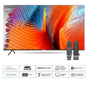 NIKAI 50 Inch UHD LED WebOS Smart Tv Platinum Series, Magic Remote, Cinema Screen Design 4K Ultra HDR, Dolby Audio, Smart Voice Control, Apps YouTube, Netflix, Shahid, 60Hz, 2 Year Warranty, NIK50MEU4STN Grey - Image 8