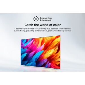 TCL 55 Inch 4K UHD HDR10 Google TV, (2024), 60HZ, Built in receiver - 55P69B Brushed Titanium - Image 4