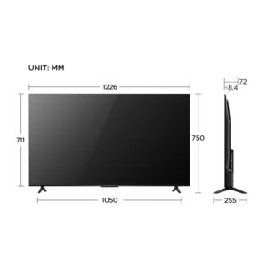 TCL 55 Inch 4K UHD HDR10 Google TV, (2024), 60HZ, Built in receiver - 55P69B Brushed Titanium - Image 6
