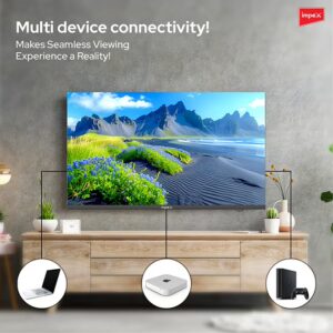 Impex 50-Inch 4K UHD Smart LED TV - Latest Android Version, Quad Core Television, Frameless, A+ Panel, Wi-Fi, 3 HDMI, 2 USB, RJ45, DVB-T2, 3840x2160, Slim, 2 Year Warranty - GLORIA 50 UHD SMART NEW Black IX50UHDS, GLORIA 50 UHD SMART NEW Black - Image 3