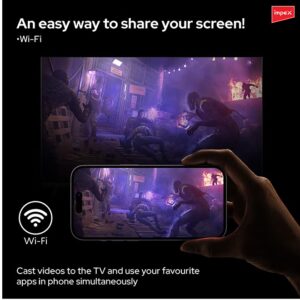 Impex 50-Inch 4K UHD Smart LED TV - Latest Android Version, Quad Core Television, Frameless, A+ Panel, Wi-Fi, 3 HDMI, 2 USB, RJ45, DVB-T2, 3840x2160, Slim, 2 Year Warranty - GLORIA 50 UHD SMART NEW Black IX50UHDS, GLORIA 50 UHD SMART NEW Black - Image 4