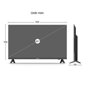 Impex 50-Inch 4K UHD Smart LED TV - Latest Android Version, Quad Core Television, Frameless, A+ Panel, Wi-Fi, 3 HDMI, 2 USB, RJ45, DVB-T2, 3840x2160, Slim, 2 Year Warranty - GLORIA 50 UHD SMART NEW Black IX50UHDS, GLORIA 50 UHD SMART NEW Black - Image 7